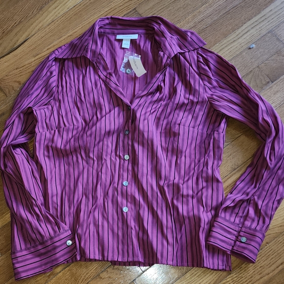 dressbarn Tops - Women's Pink Striped Top